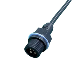 M12割草機、擦窗機防水連接線（基板公端螺帽款2-6P）